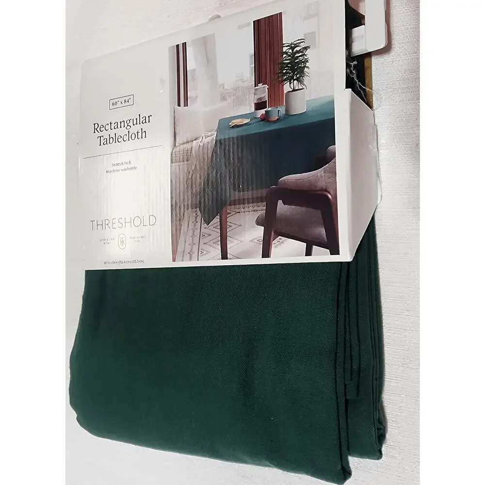 Threshold rectangular tablecloth W60''x L84''seats 8-10